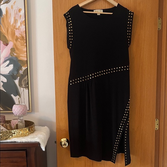 Gorgeous Michael Kors Black Studded Midi Dress, amazing for packing. - Picture 1 of 9